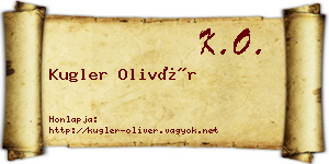 Kugler Olivér névjegykártya