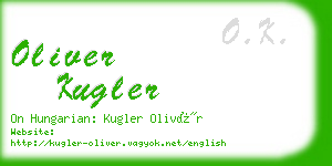 oliver kugler business card